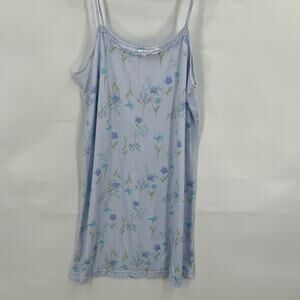 Gilligan & O"malley Women's Blue Strappy Sleep Gown Size Small